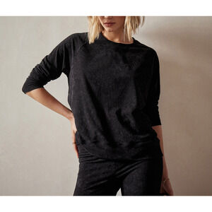 James Perse 'Velvet' Black Sweatshirt Size 3 - NWT